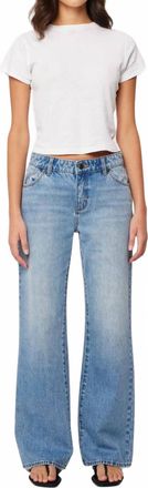 Rolla's Heidi Low Worn Denim Pants In Brad Blue