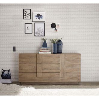 Les Tendances Les Tendances - Madia 1 anta e 3 cassetti linea Sax in finitura Rovere Mercure