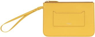 Burberry Leren Dames Clutch met Rits - Dames - Clutches - Geel - ONE Size - Tassen
