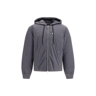 Moose Knuckles Gray Nylon Full-Length Mens Jacket