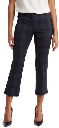 Amanda + Chelsea Pont&eacute; Plaid Mini Boot Cut Pants in Black at Nordstrom Rack, Size 10