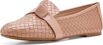 Journee Collection Marci Womens Dress Flat Shoes Tan Woven : 8.5 M, Synthetic