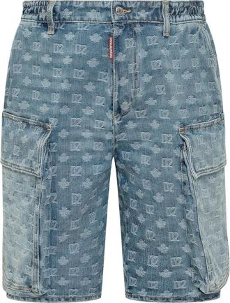 Dsquared2 Utility Short - Heren - Denim shorts - Blauw - L - Korte Broeken