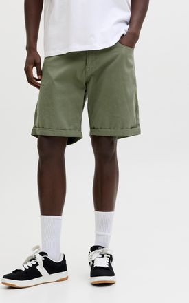 Jack & Jones Shorts JACK & JONES JPSTRICK DYLAN ORIGINAL SHORTS, Herren, Gr. XXL, N-Gr, deep lichen gr&uuml;n, Web, Obermaterial: 98% Baumwolle, 2% Elasthan, unifarben,