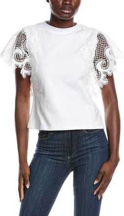Gracia Crochet Lace Sleeve T-Shirt