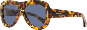 Ferragamo Ferragamo Womens Thick-Rimmed Pilot Sunglasses SF2029SE 240 Tortoise 57mm