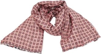 Mulberry Foulard in seta con stampa geometrica - Blu