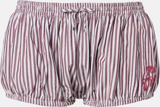 The Attico Striped cotton shorts