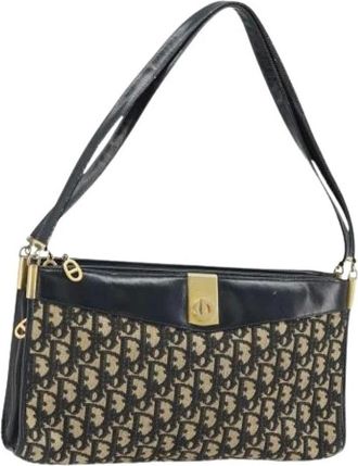 Dior Pre-owned Shoulder Bags, female, Multicolor, Size: ONE SIZE Pre-owned Trotter Canvas Shoulder Bag