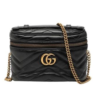 Gucci Pre-owned Mini Bags, female, Black, Size: ONE SIZE Pre-owned Quilted Mini Satchel