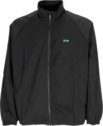 Dolly Noire Zwarte Urban Trainingspak Jas - Heren - Zomerjassen - Zwart - S - Nylon - Jassen
