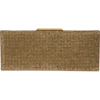 Saint Laurent Midnight Crystal Embellished Satin Clutch in Astres at Nordstrom