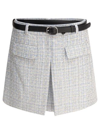 Self Portrait Belted Miniskirt