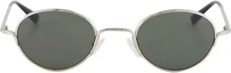 Alexander McQueen Accessoires, Dames, Grijs, ONE Size, Metalen Zonnebril