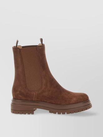 Gianvito Rossi suede leather ankle boots