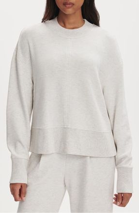 Varley Philippe Crop Sweatshirt in Ivory Marl at Nordstrom, Size Xx-Small