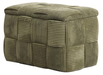 Nordlys Banco con almacenamiento en terciopelo verde