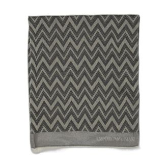 Emporio Armani Chevron Jacquard Sjaal - unisex - Accessoires - Veelkleurig - Maat: ONE Size Katoen