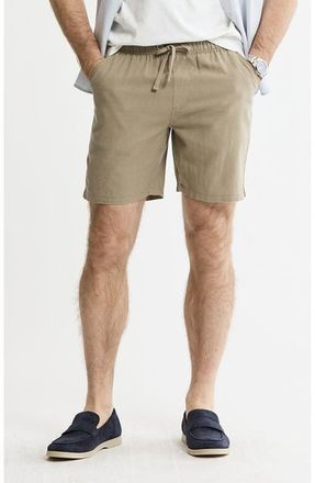 J.A.C.H.S. Linen Blend Drawstring Shorts in Mocha at Nordstrom, Size Xx-Large