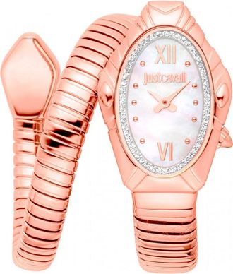 Just Cavalli Womens JC1L357M0045 Ladies Signature Snake Lirica Watch - Rose Gold - One Size
