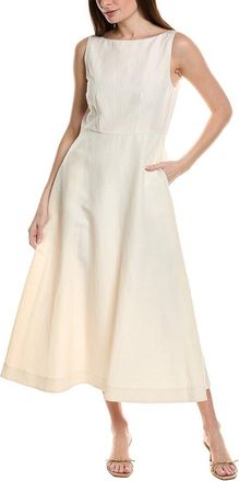 Lafayette 148 New York Bateau Silk & Linen-Blend Dress