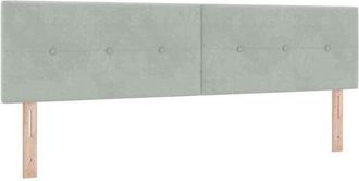 vidaXL Cabecero Con Luces De Tiras Led Gris Claro 180 Cm Terciopelo Vidaxl