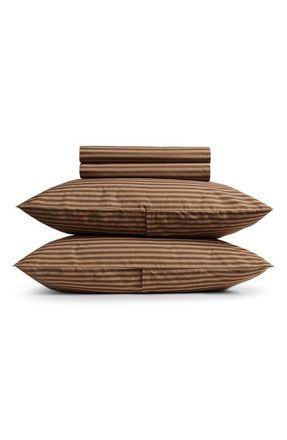 Parachute Percale Sheet Set in Adobe Stripe at Nordstrom, Size Queen