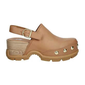 Sorel Schoenen, Dames, Beige, 38 EU, Leer, Roam Clog RVT