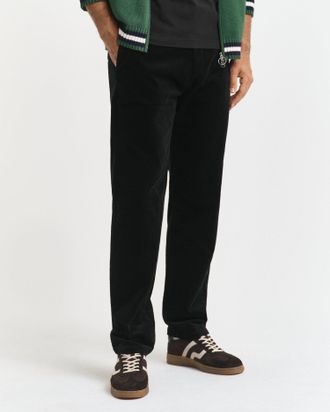 GANT Men Regular Fit Corduroy Chinos (42/34) BLACK