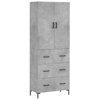 Berkfield Home Highboard Concrete Grey 69.5x34x180 cm Engineered Wood