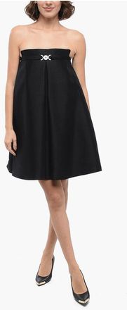 Versace Sleeveless A-line Dress with Placket Pleats size 40