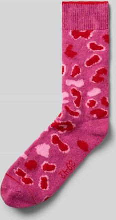 Unio Hamburg Socken aus Baumwoll-Viskose-Mix mit Kaschmir-Anteil mit geripptem Abschluss in Pink, Gr&ouml;&szlig;e 39-42