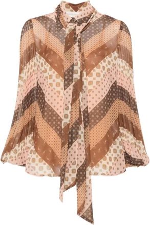 Zimmermann Camisa Sunray Collard - Blouses & Shirts - Mujer - Marr&oacute;n - XS