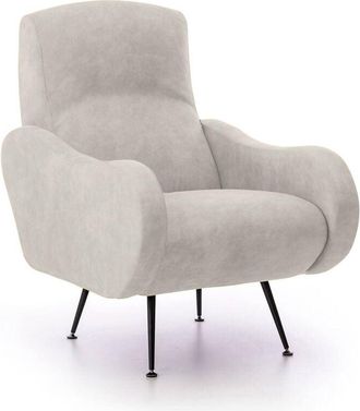 Dmora Poltrona Dromondin, Braccioli, Peso Supportato 90 kg Made in Italy, Beige