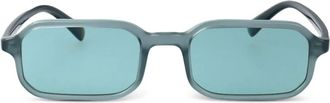 Emporio Armani Occhiali da sole rettangolari in acetato - Blu