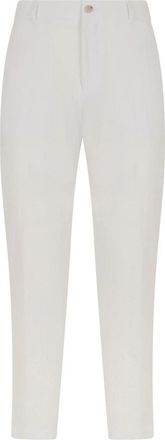 HUGO BOSS Broek met slim fit van stretchkatoen - Heren - Slim Fit Broeken - Wit - XL - Katoen - Broeken