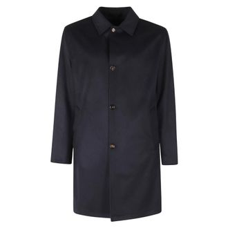 Kired Single-Breasted Coats - Heren - Mantel - Blauw - M - Jassen
