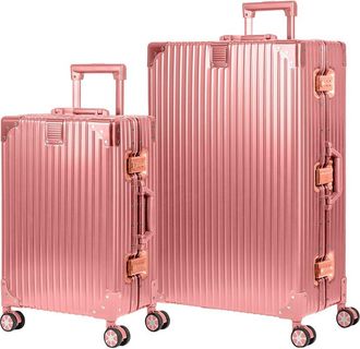 Champs Luggage Elite Aluminum 2Pc Luggage Set