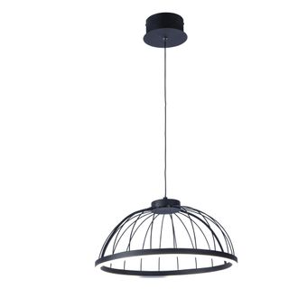 Forlight Forlight Cercle - L&aacute;mpara Colgante De Techo Led 24w Y 2880lm Con Luz Neutra 4000k. Di&aacute;metro 39.5cm. Estructura De Acero, Silicona. Color Negro, Blanco