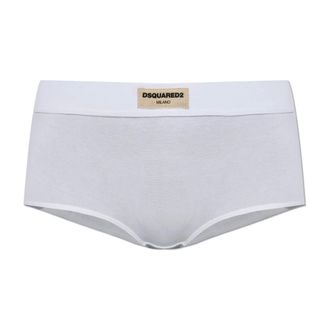 Dsquared2 Ondergoed, Dames, Wit, XL, Leer, Logo Boxers