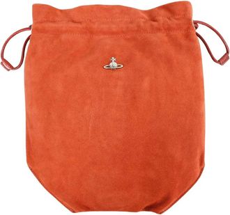 Vivienne Westwood Drawstring Pouch Set - Dames - Tassen - Oranje - Maat: ONE Size Leer