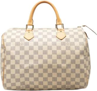 Louis Vuitton Pre-owned Speedy 30 - Dames - Vintage Handtas - Wit - ONE Size - Leer - Vintage