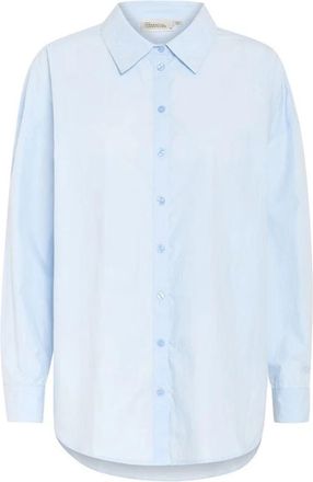 MY ESSENTIAL WARDROBE Cashmere Blue Boxy Shirt Blouse - Dames - Overhemden - Blauw - S - Overhemden