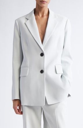 Proenza Schouler Eva Stretch Gabardine Blazer in Pale Grey at Nordstrom, Size 12