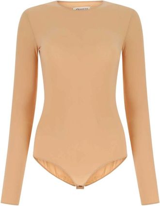Maison Margiela Roze Stretch Nylon Bodysuit - Dames - Bodies - Beige - 3XS - Nylon - Tops