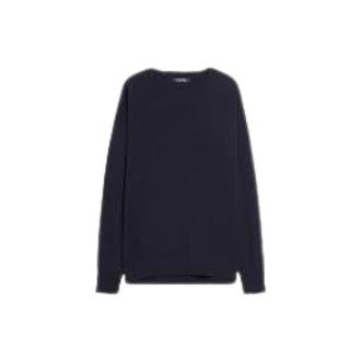 Max Mara Stijlvolle Gebreide Kleding voor Vrouwen - Dames - Ronde hals truien - Blauw - S - Truien & Vesten