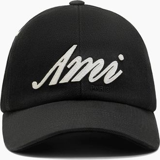 Ami Mens Washed Cotton Ami Cap Black - Size: OS
