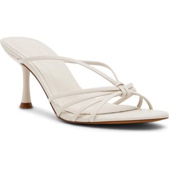Steve Madden Edna Slide Sandal in White Leather at Nordstrom, Size 9.5
