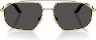 Dolce & Gabbana Sunglasses Dg2328 131387 Gold Silver/Dark Grey Men