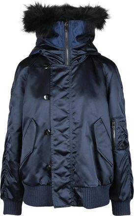 Dondup Blue Bomber Fur Hood